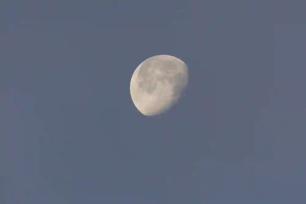 今朝見た月