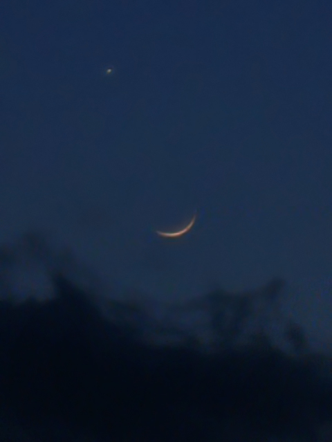 二日夜月と金星2