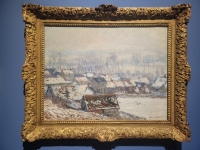 モネ　ジヴェルニーの風景、雪の効果