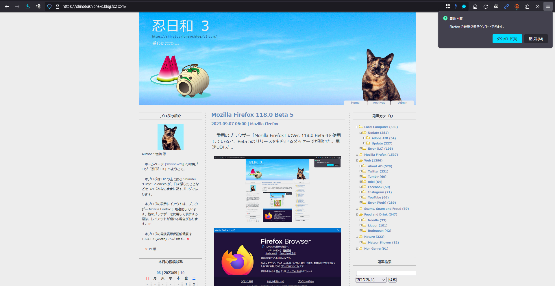 Mozilla Firefox 118.0 Beta 6
