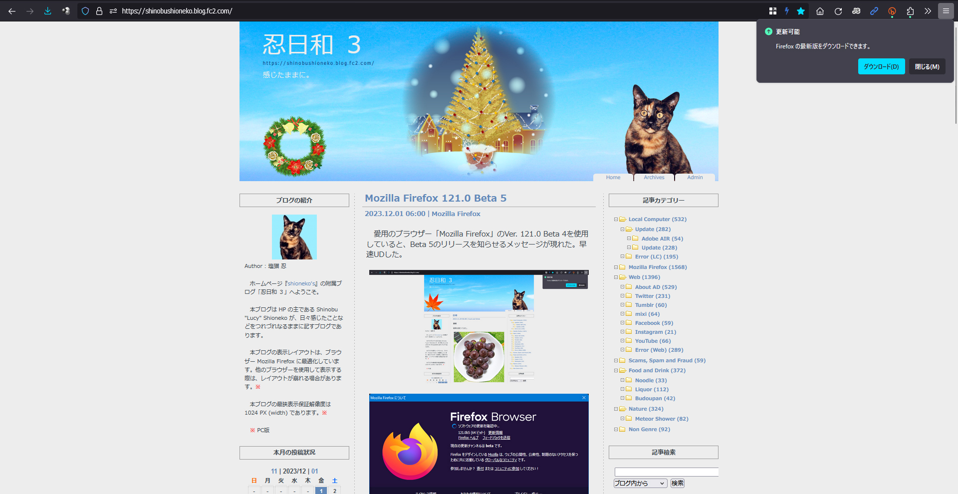 Mozilla Firefox 121.0 Beta 6