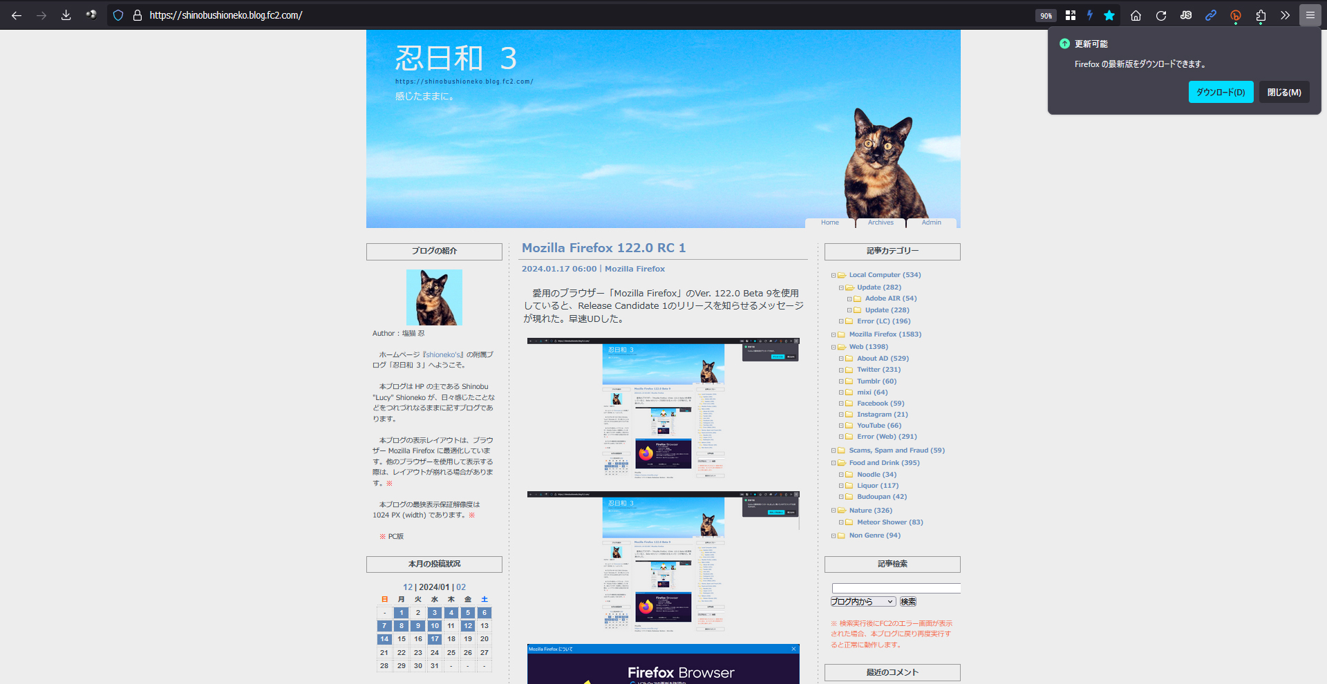 Mozilla Firefox 122.0 RC 2
