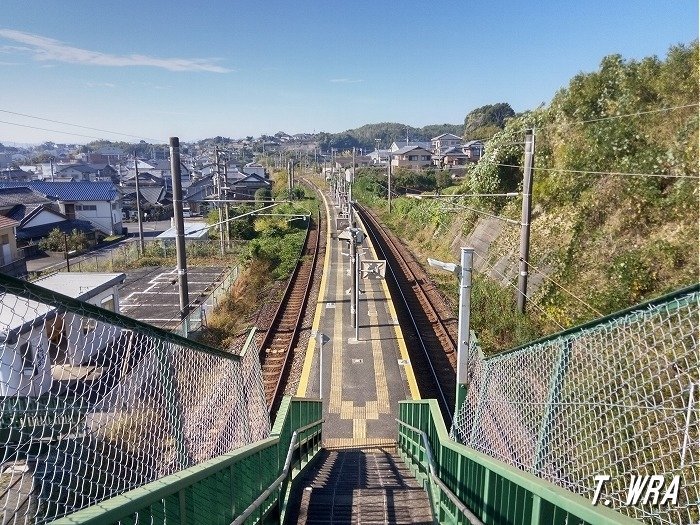 非電化後のJR長崎本線小江駅